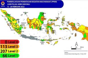 PPKM Level 3 Bertambah dari 41 Menjadi 113 Kabupaten / Kota