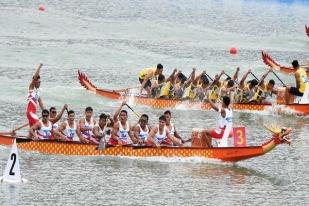 Tim Perahu Naga Indonesia Nomor 1000 Meter Putra Raih Emas, Kalahkan China