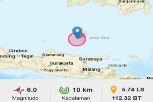 Gempa Bumi Berkekuatan 6,0 Guncang Tuban, Jawa Timur