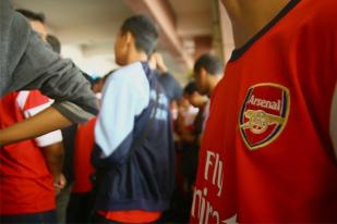 Arsenal Tiba Disambut Pendukungnya di Halim Perdana Kusuma