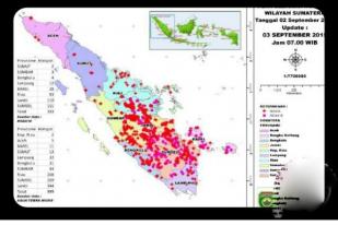 BMKG: 40 Titik Panas Bertahan di Sumatera