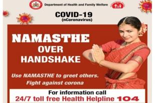 Tangkal Virus Corona, India Kampanye Namaste over Handshake 