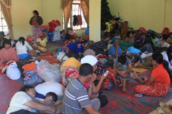 GBKP Bangun Posko untuk Pengungsi Gunung Sinabung