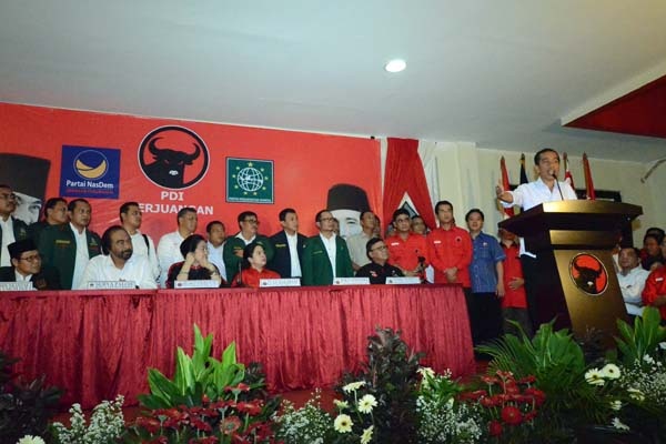 PDIP Nasdem dan PKB Deklarasikan Kerjasama Pilpres 2014