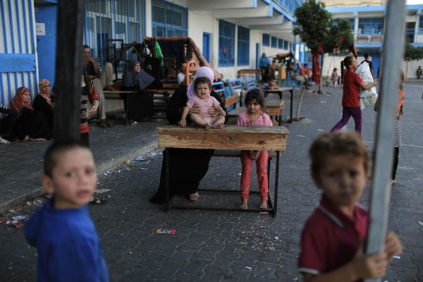 Pengungsi Gaza Berlindung di Sekolah PBB
