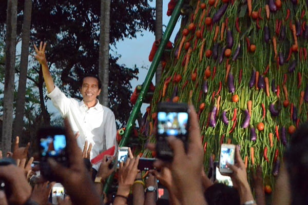 Presiden Terpilih Joko Widodo Hadiri Syukuran Relawan di Tuprok