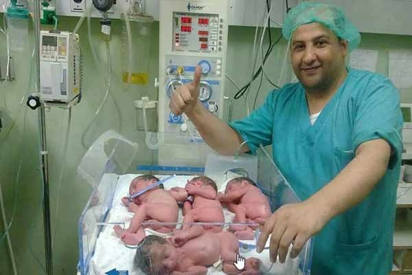 Bayi Kembar Empat Lahir di Gaza