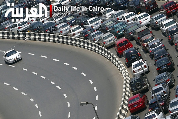 Kemacetan Lalu Lintas di Kairo Mesir