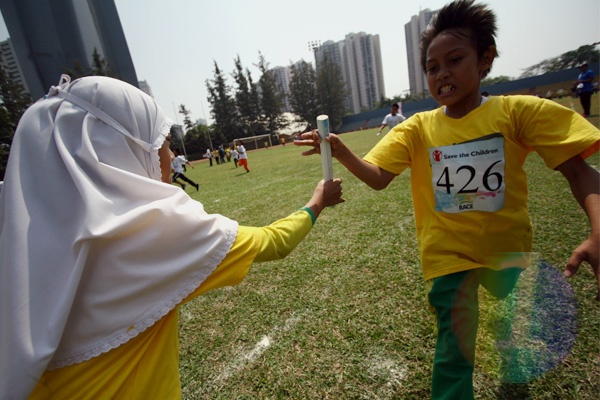 Ratusan Anak Ikuti Race for Survival Suarakan Harapan