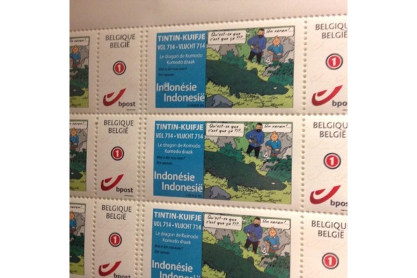 Perangko Tintin-Pulau Komodo Diluncurkan di Brussel