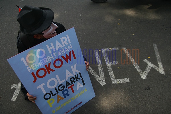 Aksi Unjuk Rasa 100 Hari Jokowi, Posisinya Dipertanyakan