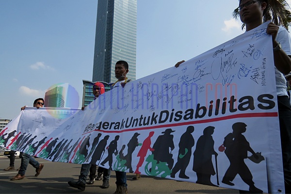 Aksi Menyuarakan Hak Penyandang Disabilitas