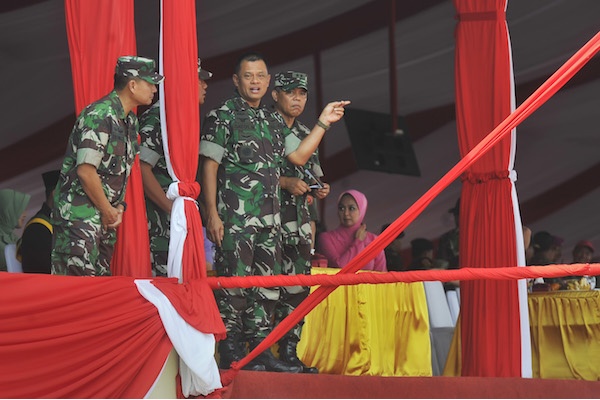 TNI Gelar Gladi Bersih HUT TNI di Cilegon