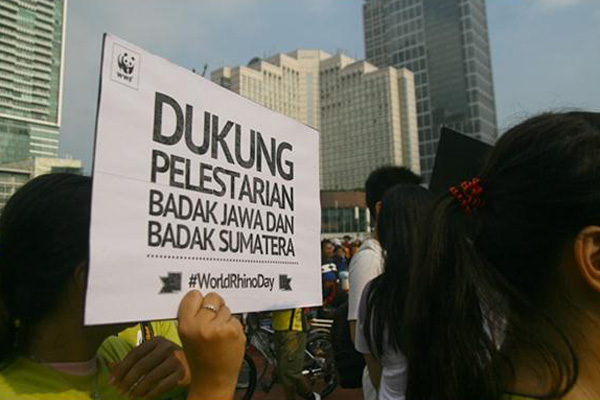 WWF Indonesia Kampanyekan Hari Badak Sedunia di Jakarta
