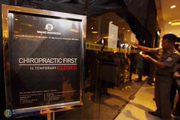 Klinik Ortopedi Chiropractic First Disegel Tak Miliki Izin Praktek