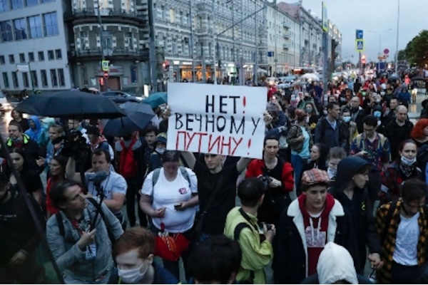 Menolak Pemilu Reformasi Konstitusi Rusia, Seratus Lebih Ditangkap dalam Demonstasi