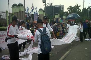 Blokade Tidak Hentikan Aksi Serikat Buruh Kabupaten Bogor