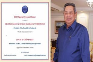Istana: SBY Akan Terima World Statesman Award  30 Mei di New York
