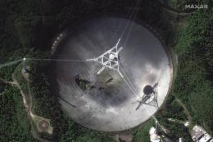 Teleskop Besar di Observatorium Puerto Rico Ambruk