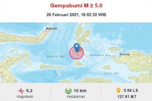 Gempa Bumi Berkekuatan 5,2 Guncang Halmahera Selatan