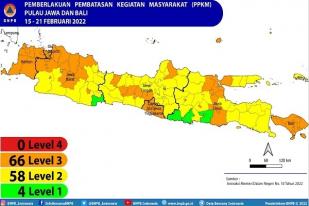 184 Kota dan Kabupaten dalam PPKM Level 3