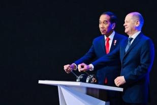 Jokowi dan Olaf Scholz Buka Paviliun Indonesia di Hannover Messe 2023