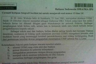 Sosok Jokowi Masuk Soal UN SMA