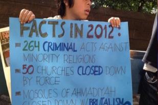 Aksi Demo Tolak Penghargaan pada SBY Berlangsung di New York