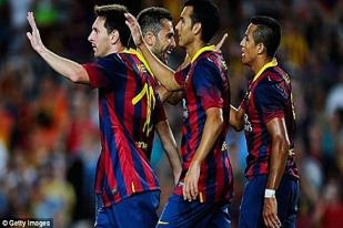 Pertandingan Persahabatan: Barcelona Hajar Santos 8-0