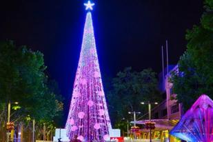 Pohon Natal Berhiaskan 518.838 Buah Lampu Pecahkan Rekor Dunia