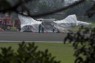 Pesawat Tempur F-16 TNI AU Terbakar di Halim
