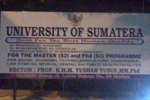 Polresta Bongkar Papan Nama “University of Sumatera”