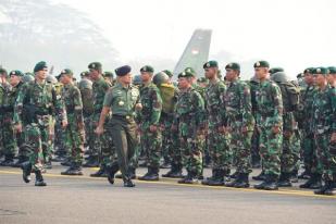 1.059 Prajurit TNI Diberangkatkan ke Riau