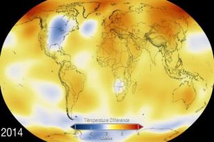 Suhu Global 2015 Naik Satu Derajat Celsius dari Level Praindustri