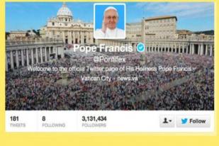 Akun Twitter Paus Menarik 10 Juta Pengikut