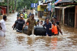 Hampir 400 Orang Tewas, Banjir di Kerala, India