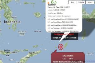 Senin Pagi Terjadi Gempa 6,5 Skala Richter di Barat Laut Maluku