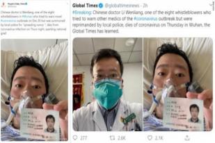 China Akan Selidiki Kematian Dokter Li Wenliang