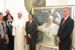 Mantan Pengawal Mao Zedong Melukis Paus Fransiskus