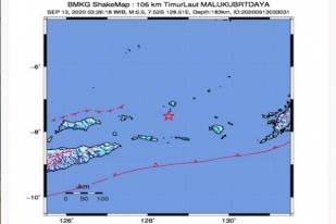 Gempa Berkekuatan 5,5 Mengguncang Maluku, Hari Minggu