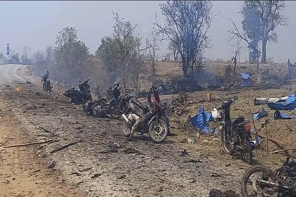 Serangan Udara Oleh Militer Myanmar, 50 warga Tewas