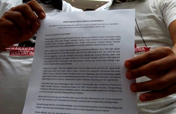 10 Agenda Gerakan Dekrit Rakyat Indonesia