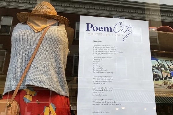 Montpelier, Poem City, Kota Yang Gandung dengan Puisi