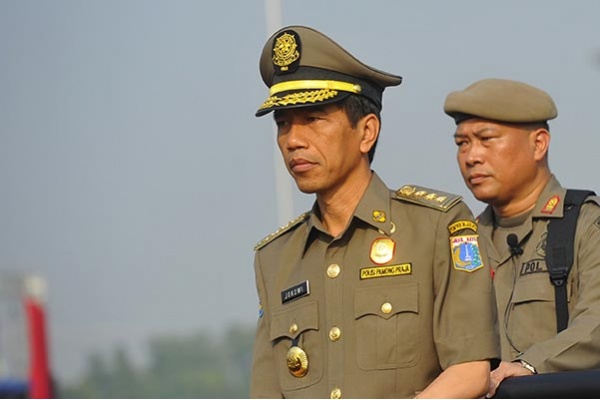 Jokowi Pimpin Ultah Satpol PP DKI