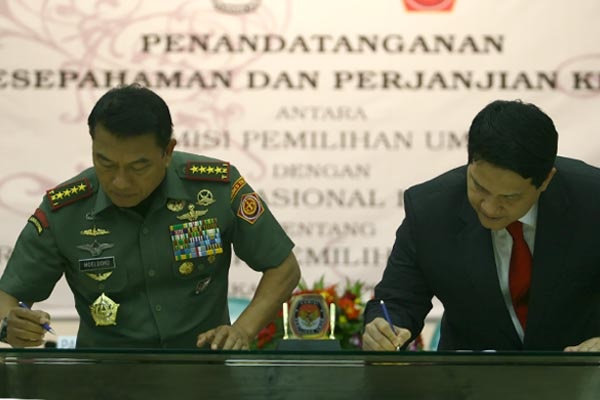 KPU dan TNI Kerja Sama Distribusi Logistik Pemilu 2014