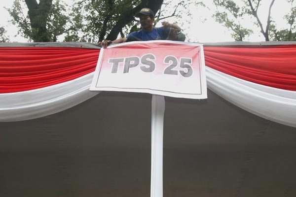 TPS Tempat Jokowi Mencoblos Sudah Berdiri