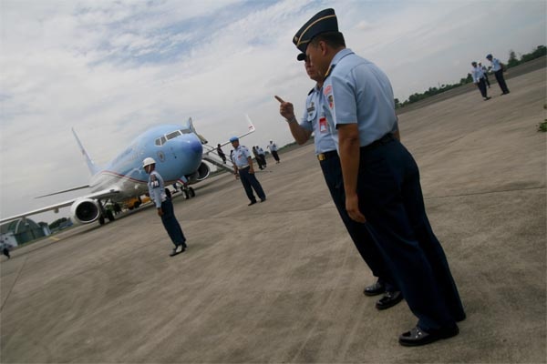 Pesawat Kepresidenan Tiba di Lanud Halim Perdanakusuma