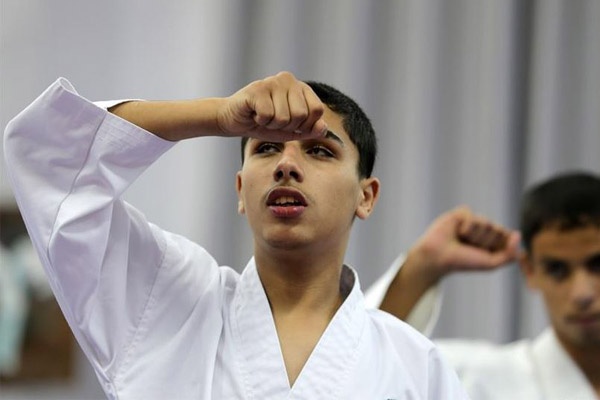 Para Remaja Tunanetra Palestina Giat Berlatih Karate 
