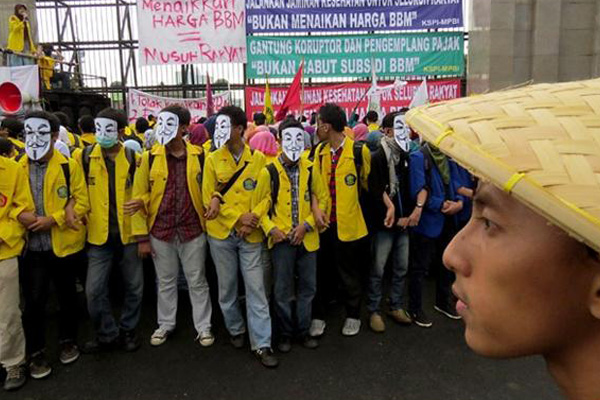 Aksi Demo Mahasiswa Menolak Kenaikan Harga BBM