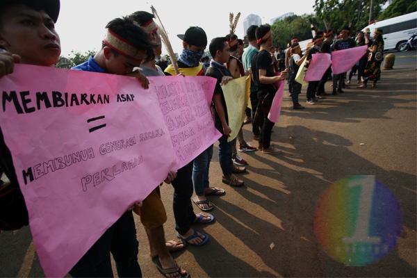 Mahasiswa Kalimantan Gelar Aksi Setahun Pemerintahan Jokowi